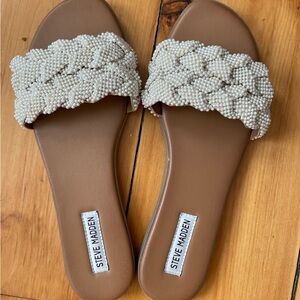 Steve Madden braided pearl strap sandal - size 10